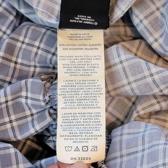 Tommy Hilfiger 4 Pc Sheet Set Blue Full Flat Fitted 2 Cases 14" Deep Pockets - Picture 8 of 9